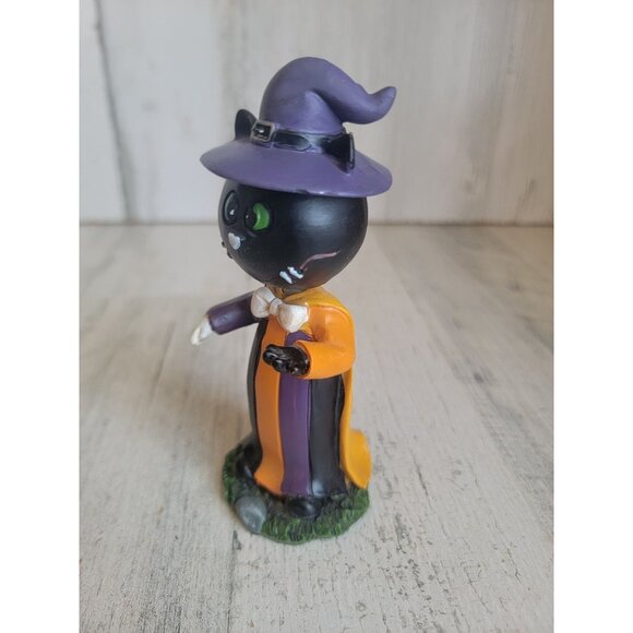 Halloween Bobble cat witch home decor trick or treater - Picture 2 of 6